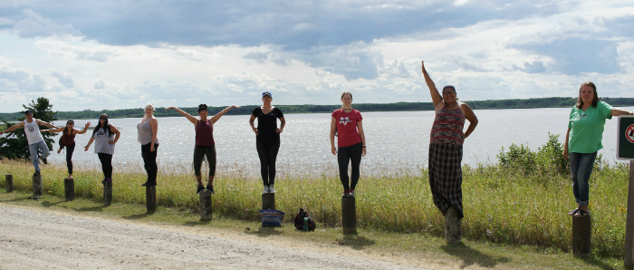 Land-based learning at Keeseekoowenin Ojibway First Nation, photo supplied